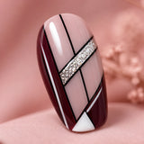 Art Deco Merlot Nails