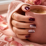 Art Deco Merlot Nails