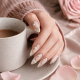 Ivory Blossom Bridal Press-On Nails