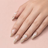 Ivory Blossom Bridal Press-On Nails