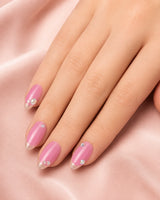 Pink Gold Glitter Tip Press-On Nails