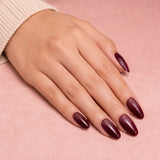 Wine Shimmer Press-On Nails