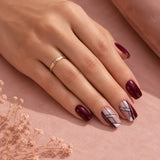 Art Deco Merlot Nails