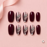 Art Deco Merlot Nails