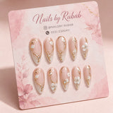 Ivory Blossom Bridal Press-On Nails