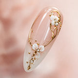 Ivory Blossom Bridal Press-On Nails
