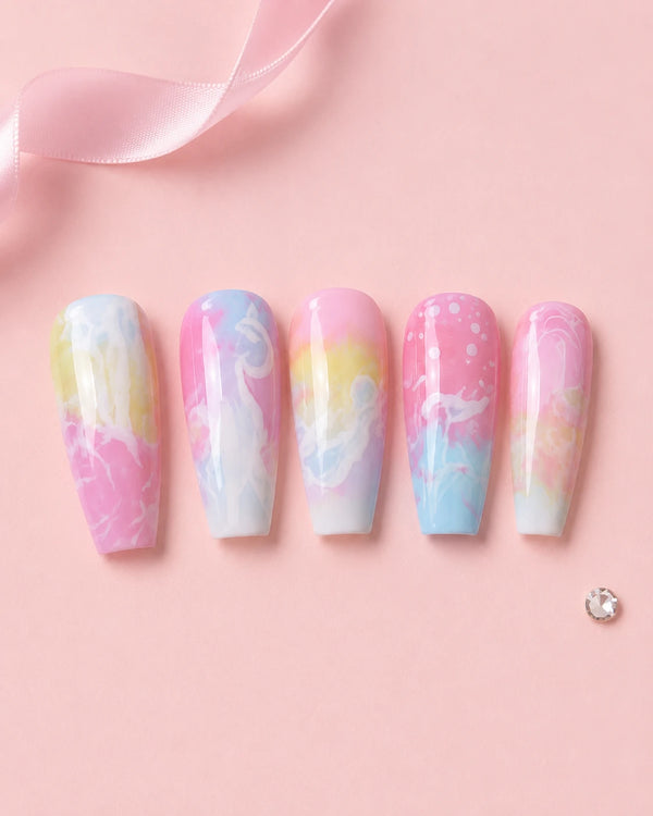 Pastel Marble Dream Nails