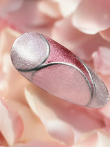 💗 Pink & Silver Abstract Chrome Nails | Glitter Pink & Silver Press-On Nails