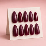 Wine Shimmer Press-On Nails
