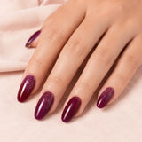 Wine Shimmer Press-On Nails
